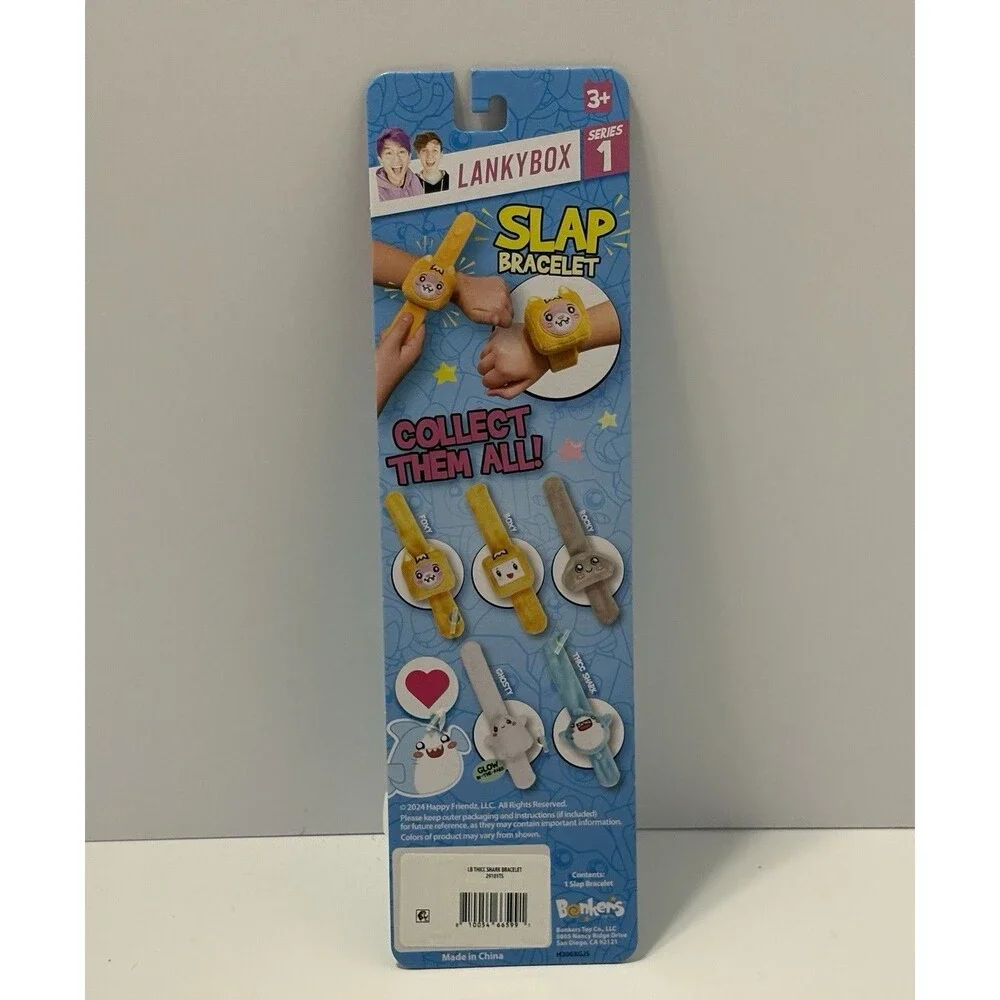 Lankybox Thicc Shark Plush Slap Bracelet Series 1 New 2024 Collectible